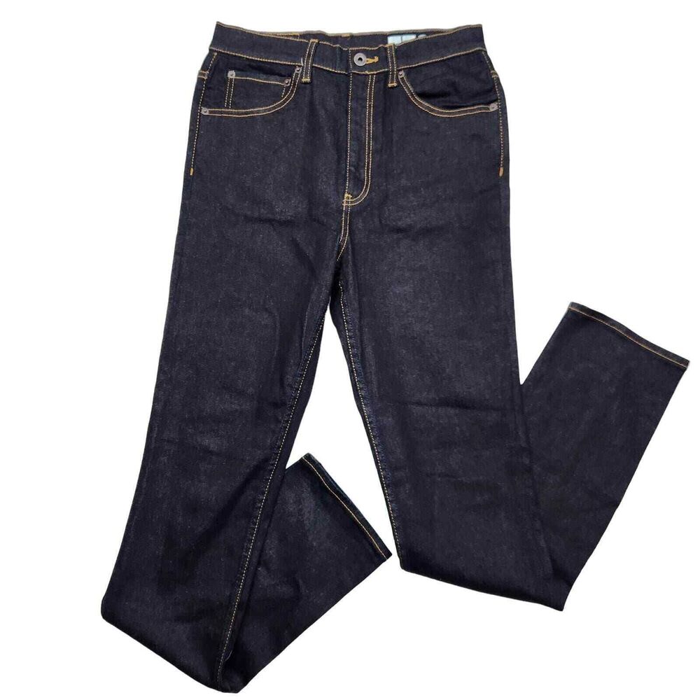 Men's Straight Leg Stretch Jeans 29x31 Dark Indigo Wash Slim Fit NWT Wood Wood